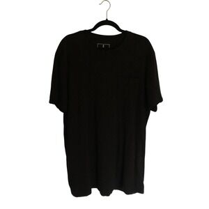 Mutual Weave Mens XLT Black Short Sleeve Pocket T-Shirt 100% Cotton Crew Neck